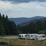 Camper area at the Terrasses du Lac Blanc