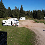 Camper area at the Terrasses du Lac Blanc