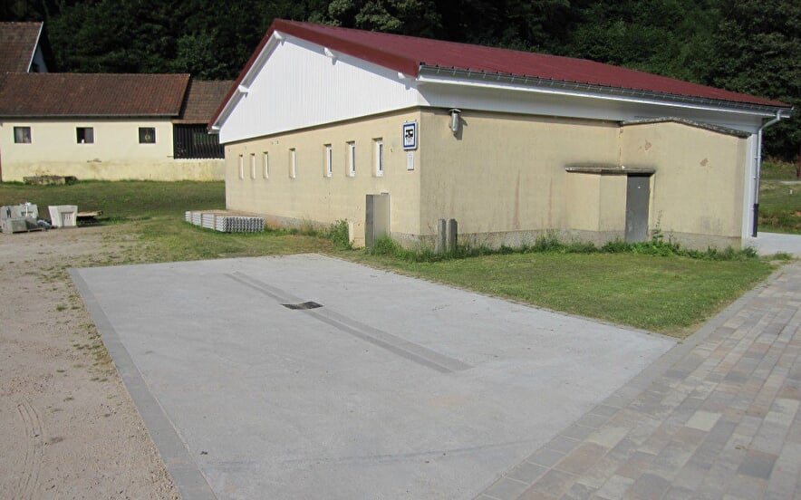 Service area for camper